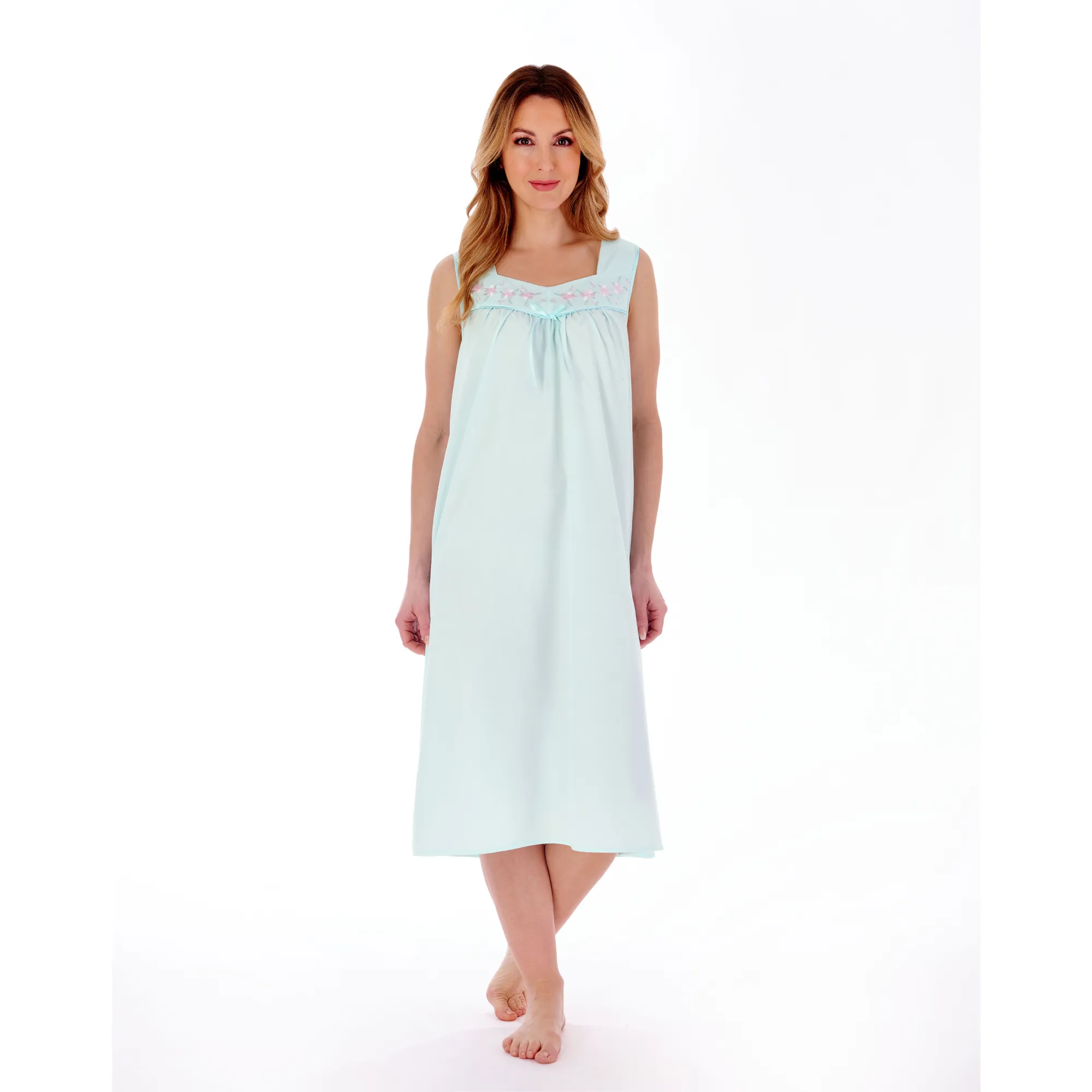 Slenderella Sleeveless Cotton Polyester Nightdress