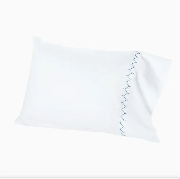 Stitched Light Indigo Sheet Sets by John Robshaw