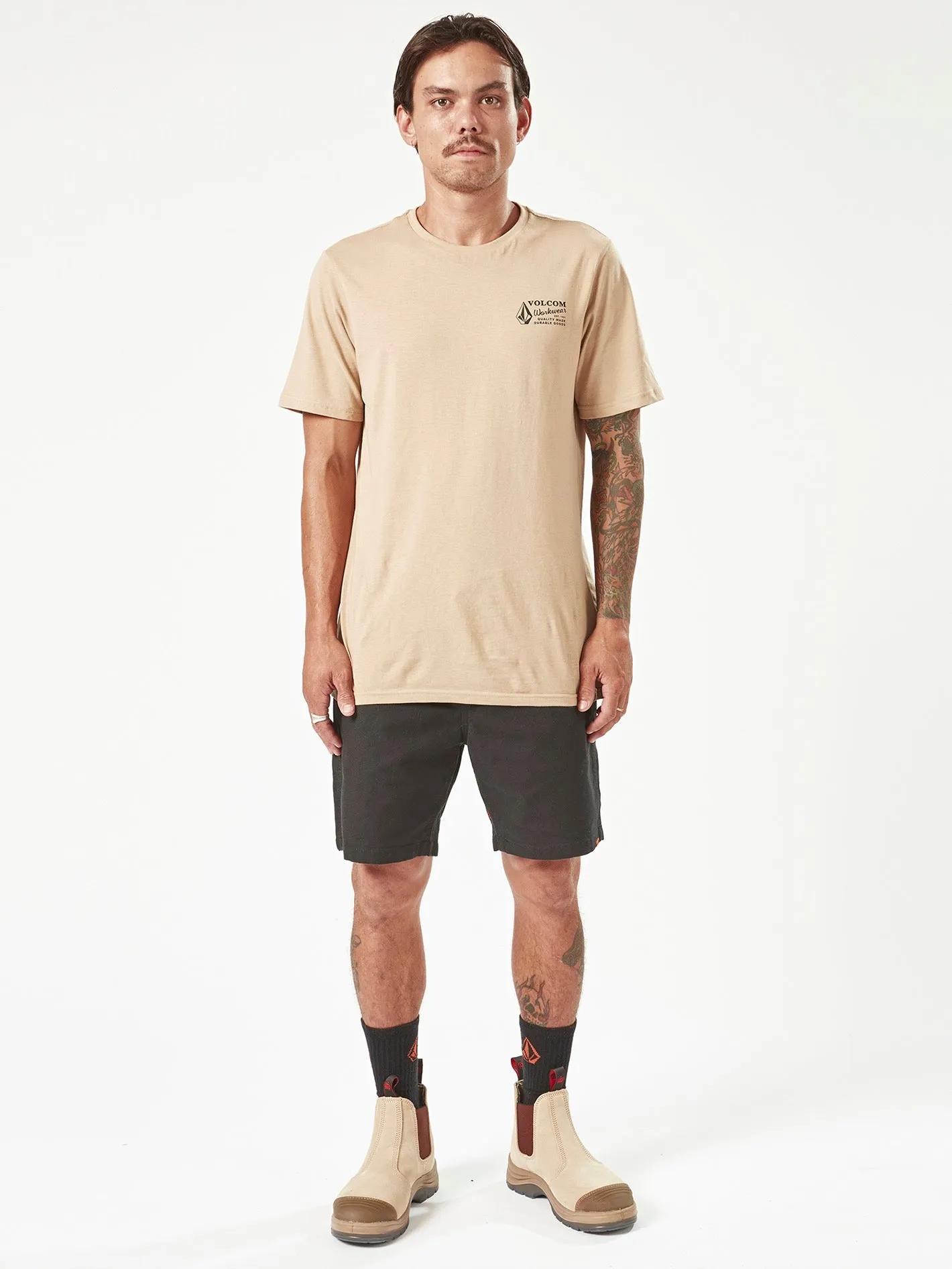 Volcom Workwear Caliper Elastic Waist Shorts - Black