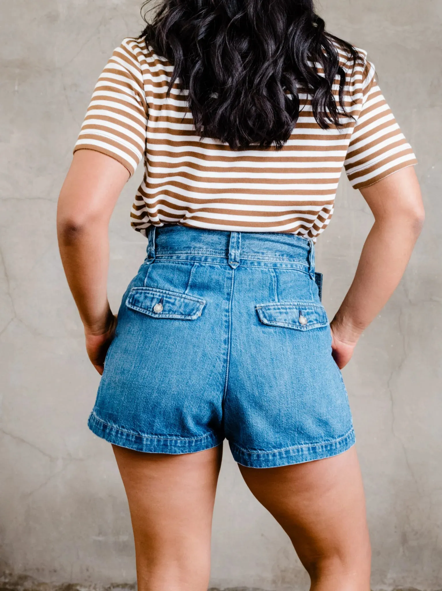 Wanda Denim Short - Stonewash Blue
