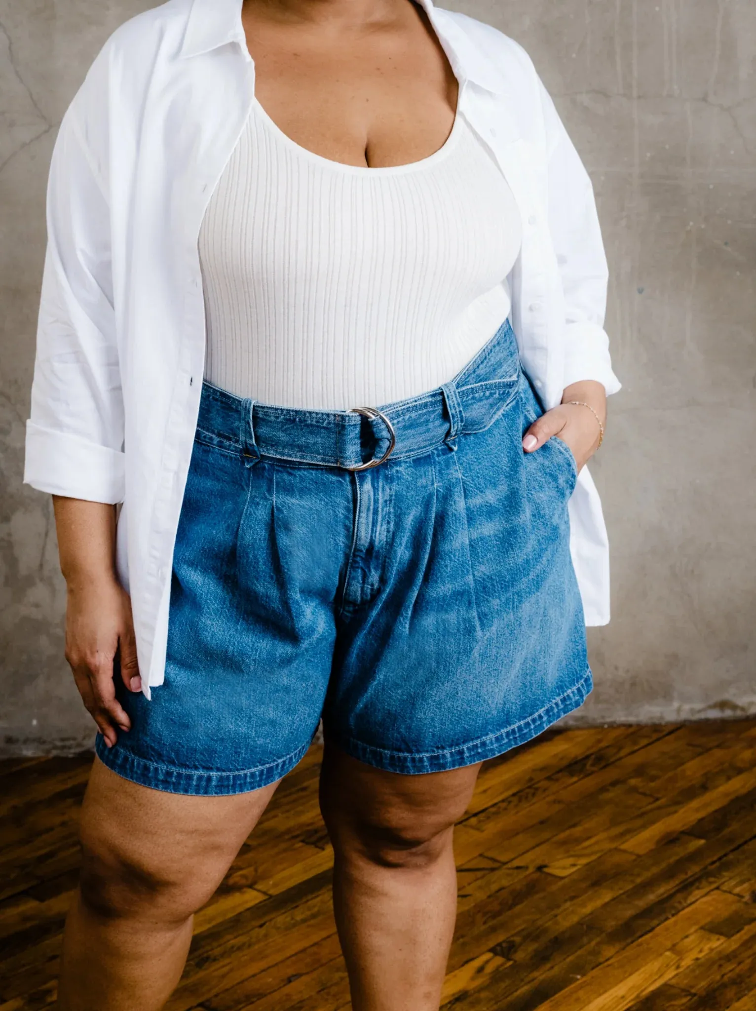 Wanda Denim Short - Stonewash Blue