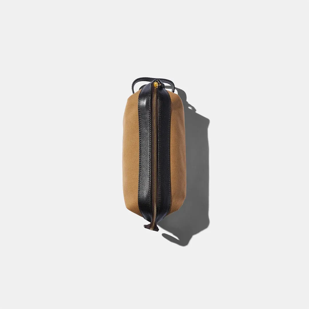 Wash Bag - Khaki Canvas by Baron