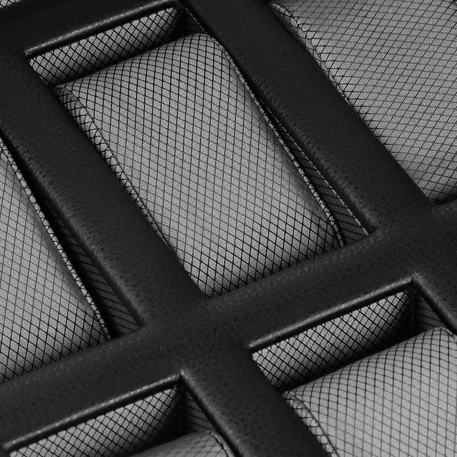 WOLF Windsor 15-Piece Watch Box, Black - Features 15 Watch Compartments & Vegan Leather Exterior