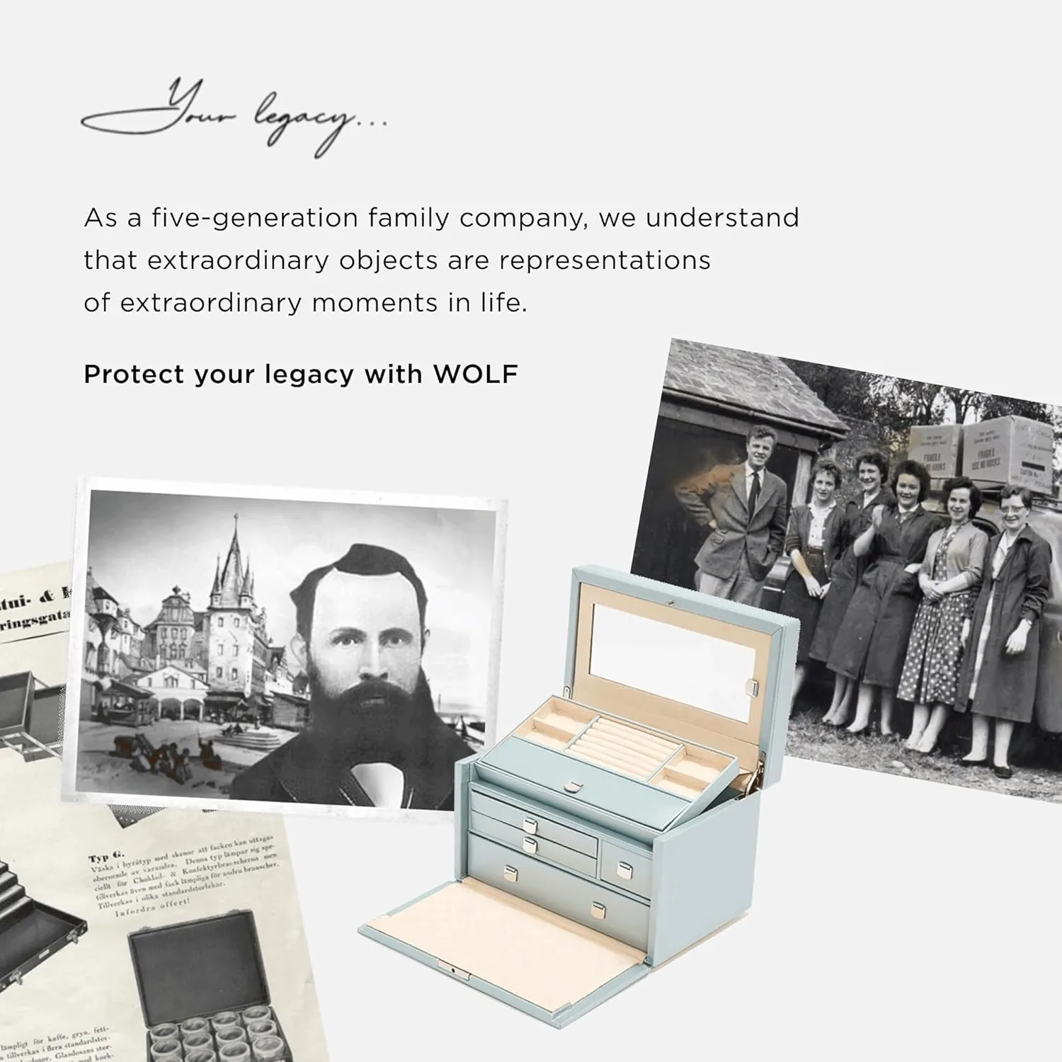 WOLF Windsor 15-Piece Watch Box, Black - Features 15 Watch Compartments & Vegan Leather Exterior