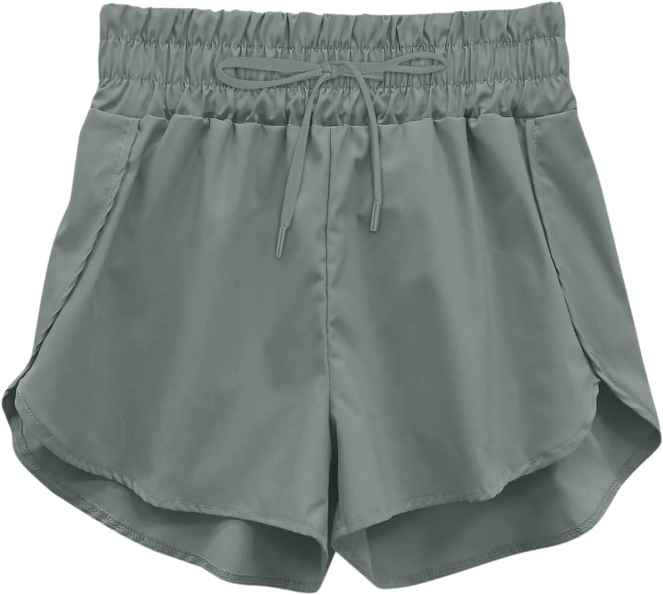 Womens High Waisted Running Shorts Side Split Drawstring Quick Dry Short Pants Outdoor Shorts for Athletic Gym Track Workout