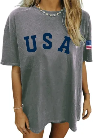 Zoyami Womens Oversized T Shirt Graphic Tee Casual Summer Loose Short Sleeve Top